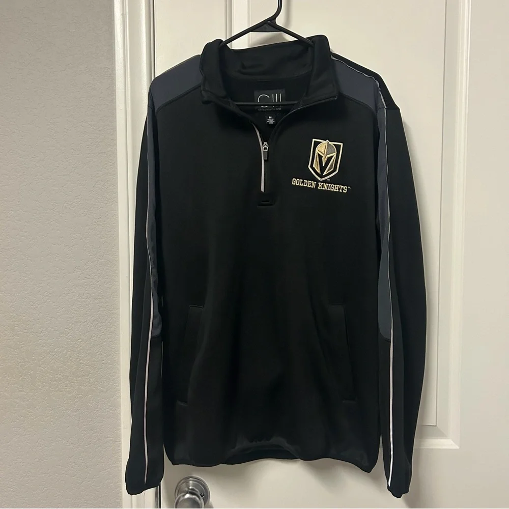 Gill Sports Vegas Golden Knights Quarter Zip Pullover Jacket Men's MEDIUM